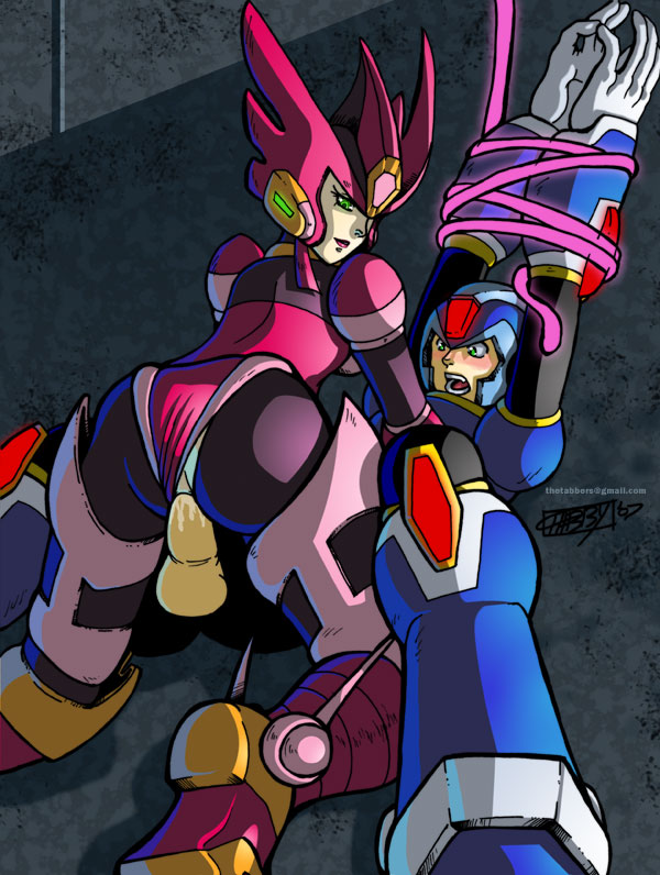 1boy 1girls female female_on_top femdom ferham male mega_man mega_man_x restrained sex tagme