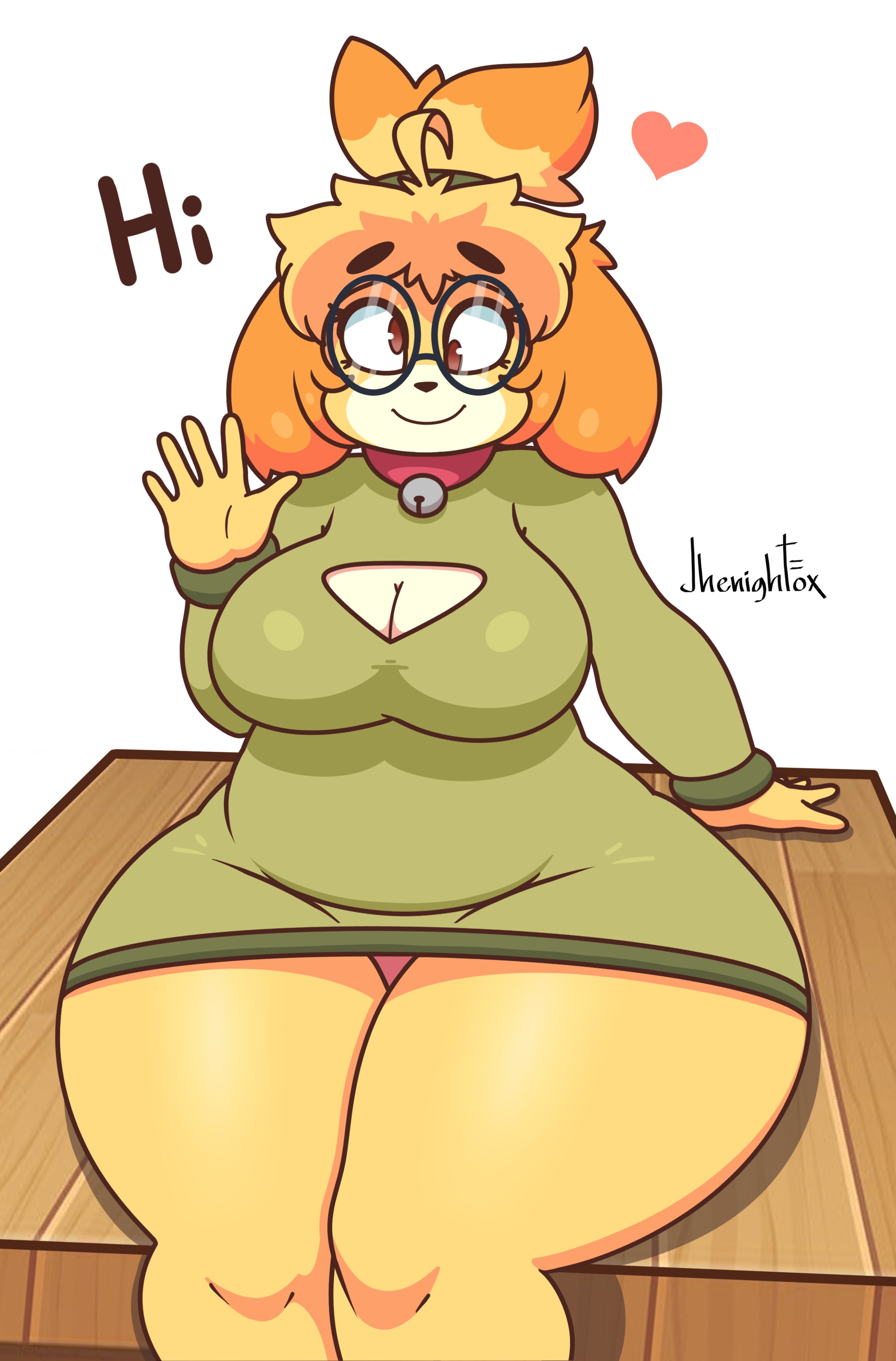 big breasts, breasts, derpybelle, female, jhenightfox, thick thighs, wide hips