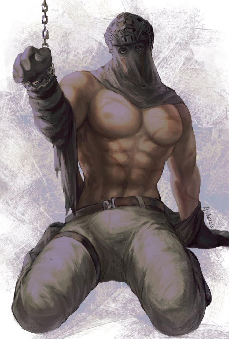 1boy, artist request, call of duty, call of duty modern warfare 2 (2022), könig, konig, male, male only, muscular, muscular male, nipples, pecs, simple background, solo, solo male, tired, white background