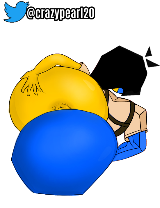 anal, anus, ass, crazypearl, ena, female, joel g, multicolored body, thick ass