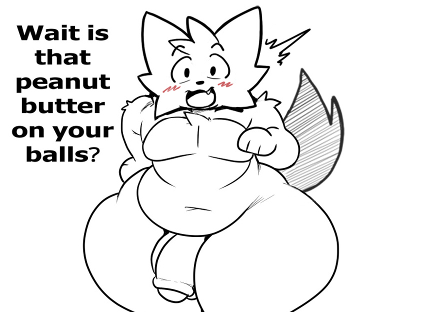 anthro balls belly big_ass big_balls big_penis blush blush_lines boykisser boykisser_(meme) cat_ears cat_humanoid cat_tail catboy chubby chubby_anthro chubby_belly chubby_male domestic_cat edit english_text fat femboy flaccid foreskin fur furry furry_tail genitals huge_ass huge_hips huge_thighs inuzu looking_at_viewer male male_only mammal meme open_mouth overweight overweight_anthro overweight_male partially_retracted_foreskin penis silly_cat_(mauzymice) slightly_chubby solo text thick_thighs third-party_edit white_body wide_hips