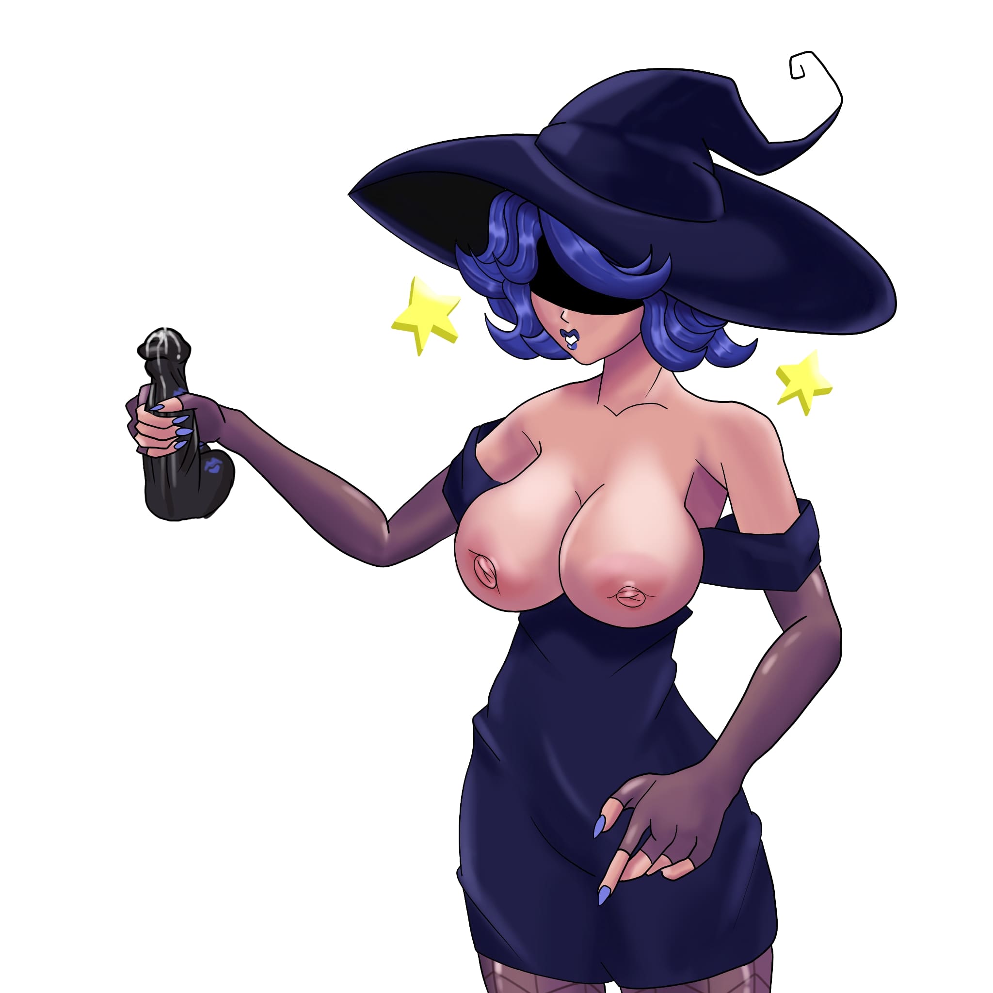 1girls, artist request, ass, balls, big ass, big breasts, blowjob, blue hair, blue lipstick, breasts, breasts out, cordelia valentine, dead estate, dildo, dress, ejaculation, fantasy, female, latex, lipstick, lipstick mark, lipstick on balls, lipstick on penis, magic, magical girl, male, penis, short dress, source request, sperm, thick thighs, video games, witch