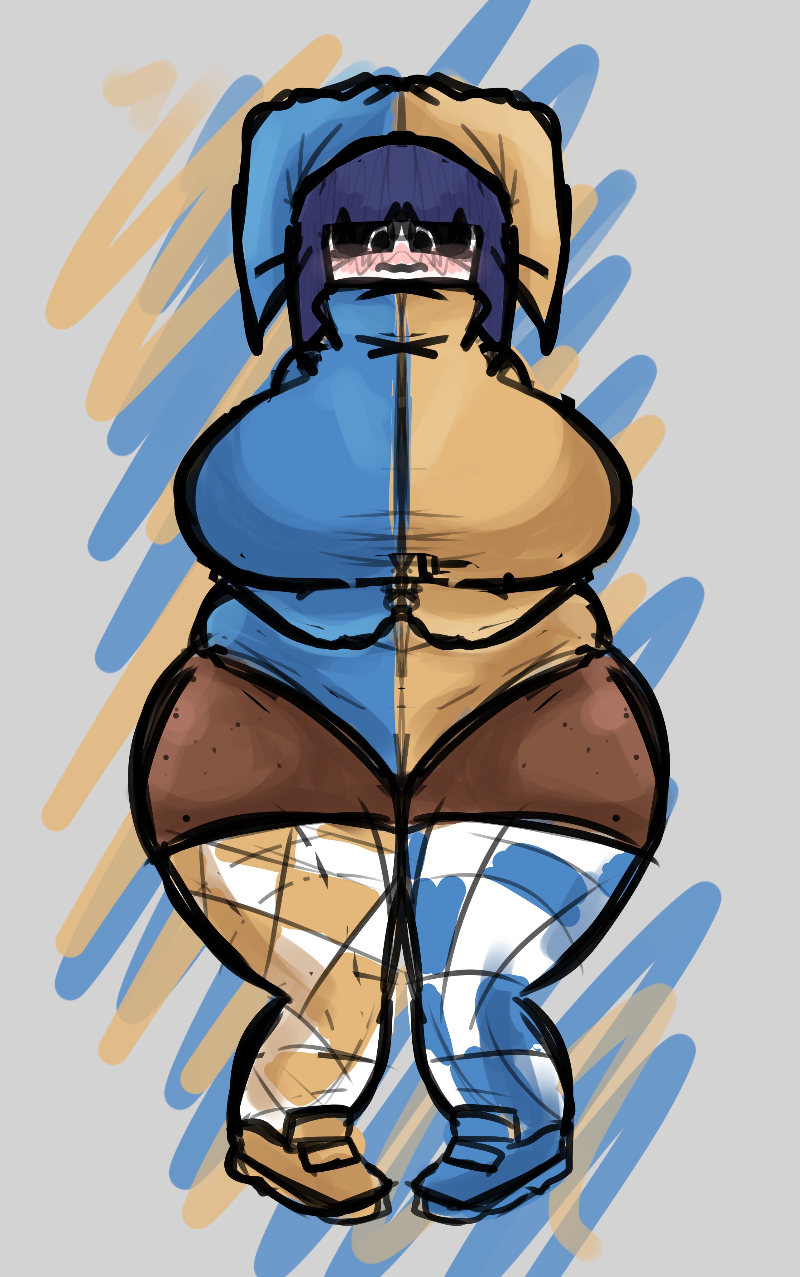 1girls, big breasts, breasts, dark skin, dark-skinned female, duomi (kalmoire), female, huge breasts, mario (series), shy gal, tagme
