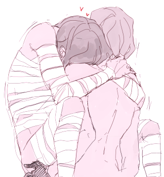2boys, bandage, bandages, bungo stray dogs, bungou stray dogs, carrying, carrying partner, carrying person, chuuya nakahara, dazai osamu, hiding face, hugging partner, june06, male, male only, nakahara chuuya, naked, no visible genitalia, nude, osamu dazai, skinny