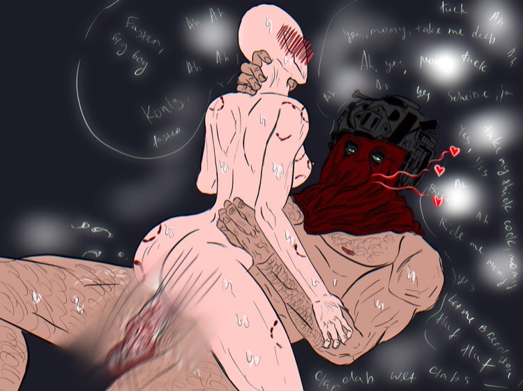 1boy, 1girls, 2d, artist request, bite marks, blood, blush, call of duty, call of duty modern warfare 2 (2022), cowgirl position, fast thrusts, female, könig, konig, male, mask, masked, masked male, pussy, rough sex, straight, sweat, sweating, tagme, vaginal sex