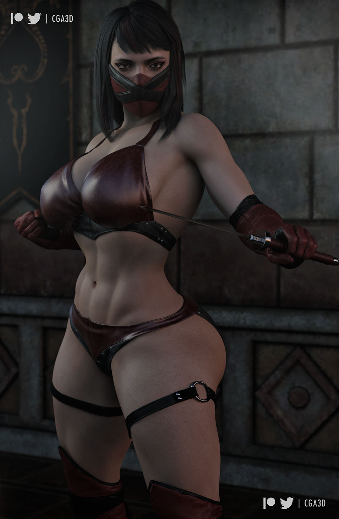 1girls 3d 3d_(artwork) abs assassin athletic athletic_female big_ass big_breasts big_butt breasts brown_hair bubble_ass bubble_butt busty cga3d cleavage curvaceous curves curvy curvy_figure dark_hair erotichris eyebrows eyelashes eyes female female_focus female_only fit fit_female hair hips hourglass_figure huge_breasts humanoid kunoichi large_breasts legs light-skinned_female light_skin mask mature mature_female mortal_kombat mortal_kombat_11 netherrealm_studios ninja outworld outworlder red_hair skarlet slim thick thick_ass thick_legs thick_thighs thighs thin_waist toned toned_female top_heavy upper_body voluptuous waist wide_hips