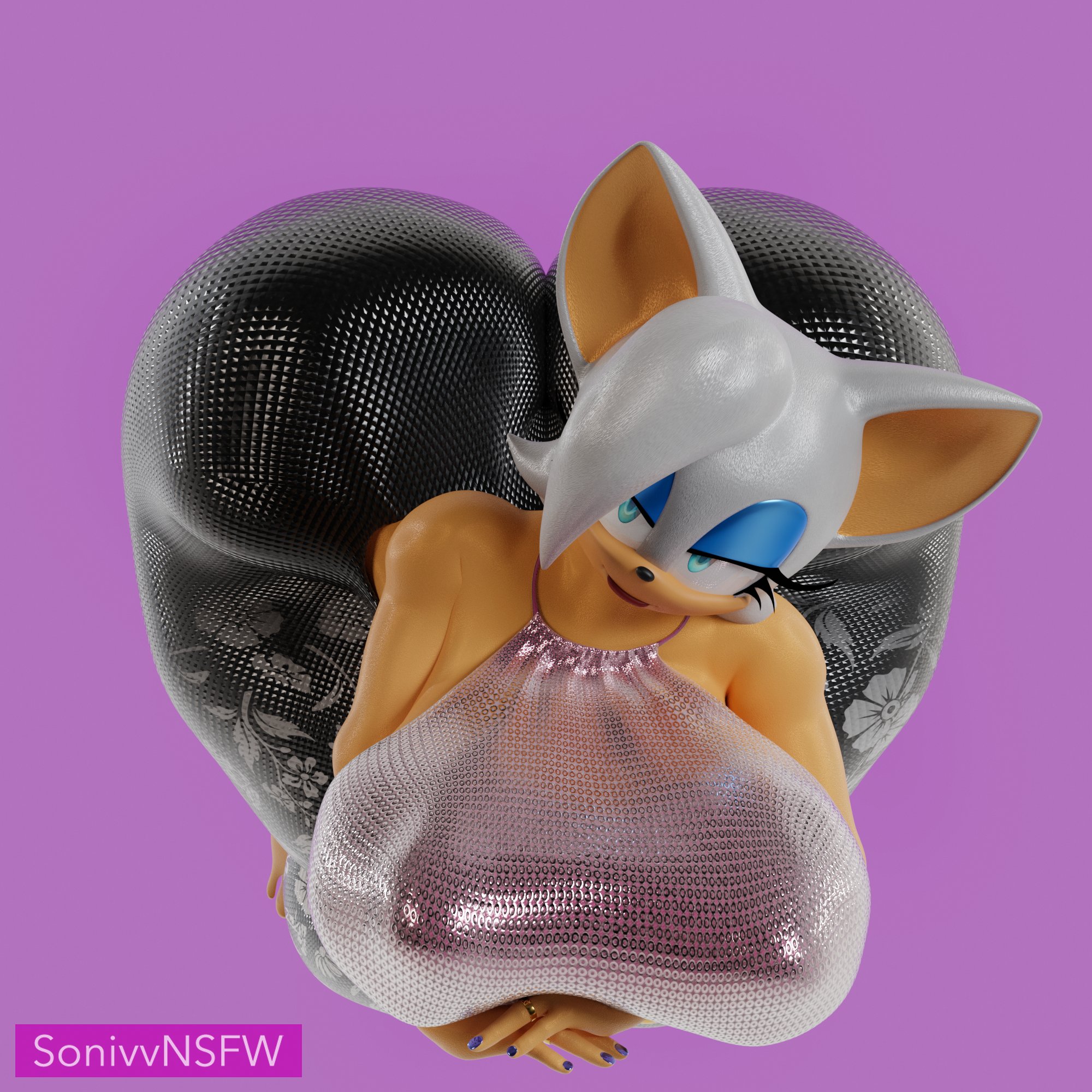3d, 3d model, ass, breasts, coel3d, female, huge ass, huge breasts, mobian, mobian (species), mobian bat, rouge the bat, rouge the bat (coel3d), sega, sonic (series), sonic adventure 2, sonic the hedgehog (series), sonivvnsfw