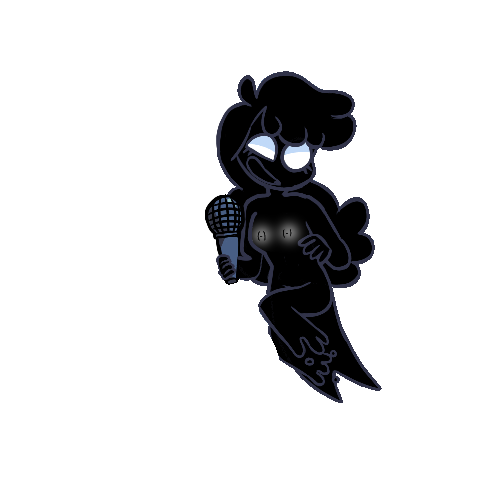 floating ghost ghost_girl ghost_twins_(fnf_mod) marie_(ghost_twins)_fnf microphone sprite_edit transparent_background white_eyes