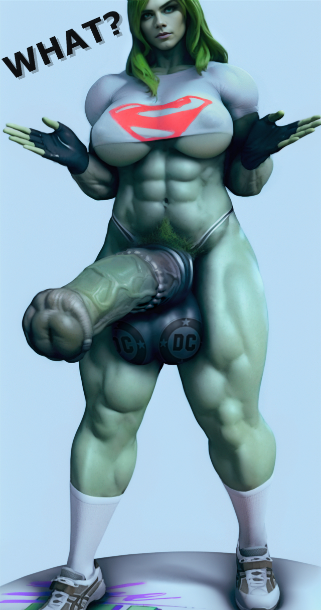 3d abs ai_generated balls biceps blunt_penis broad_shoulders crop_top deltoids fingerless_gloves flared_penis futa_focus futa_only futanari gloves green_hair green_skin hdregrets horsecock huge_balls huge_cock marvel muscular muscular_futanari muscular_legs muscular_thighs pubic_hair she-hulk sheath sheath_ridge short_sleeves shrug six_pack sneakers socks stable_diffusion thick_penis underboob white_socks white_topwear