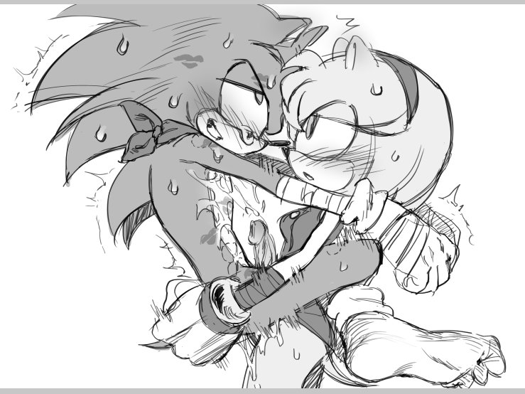 000011nsfw, 1boy, amy rose, amy rose (boom), anal penetration, anal sex, andromorph, andromorph/male, arm wraps, bite mark, bite mark on chest, bite mark on leg, bite mark on shoulder, blush, carrying partner, cumming, cumming from anal sex, cumming on self, cumming while penetrating, ear blush, erection, eyes rolling back, female on top, femdom, flushed, fucked silly, futa on male, futadom, futanari, greyscale, kiss mark, lipstick mark, malesub, monochrome, overstimulation, penis, scarf, sonic (boom), sonic (series), sonic boom, sonic the hedgehog, sonic the hedgehog (series), thrusting, thrusting into ass, tremble spikes, trembling
