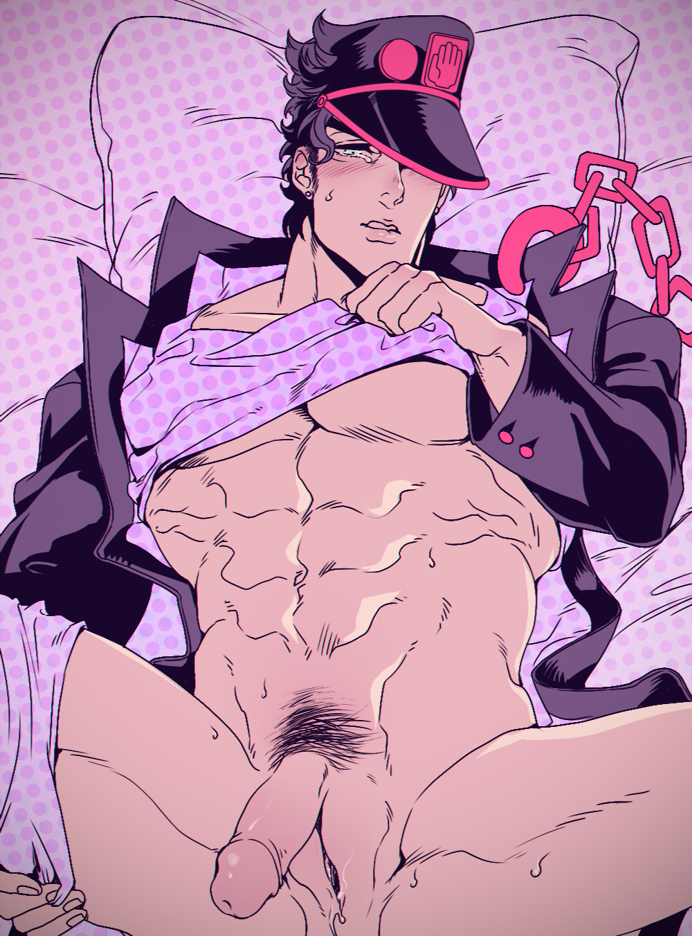 1boy abs bed big_penis crying cuntboy cuntboy_focus cuntboy_only cuntboy_sans_balls erection exposed_torso herm hermaphrodite human intersex intersex_focus intersex_only jojo's_bizarre_adventure jotaro_kujo less_end looking_at_viewer male male_focus male_only maleherm maleherm_focus maleherm_only multi_genitalia muscular muscular_cuntboy muscular_male on_back partially_clothed pecs penis presenting pubic_hair pussy school_uniform shirt_lift shy solo solo_focus stardust_crusaders stardust_crusaders_(ova) tagme wet_pussy