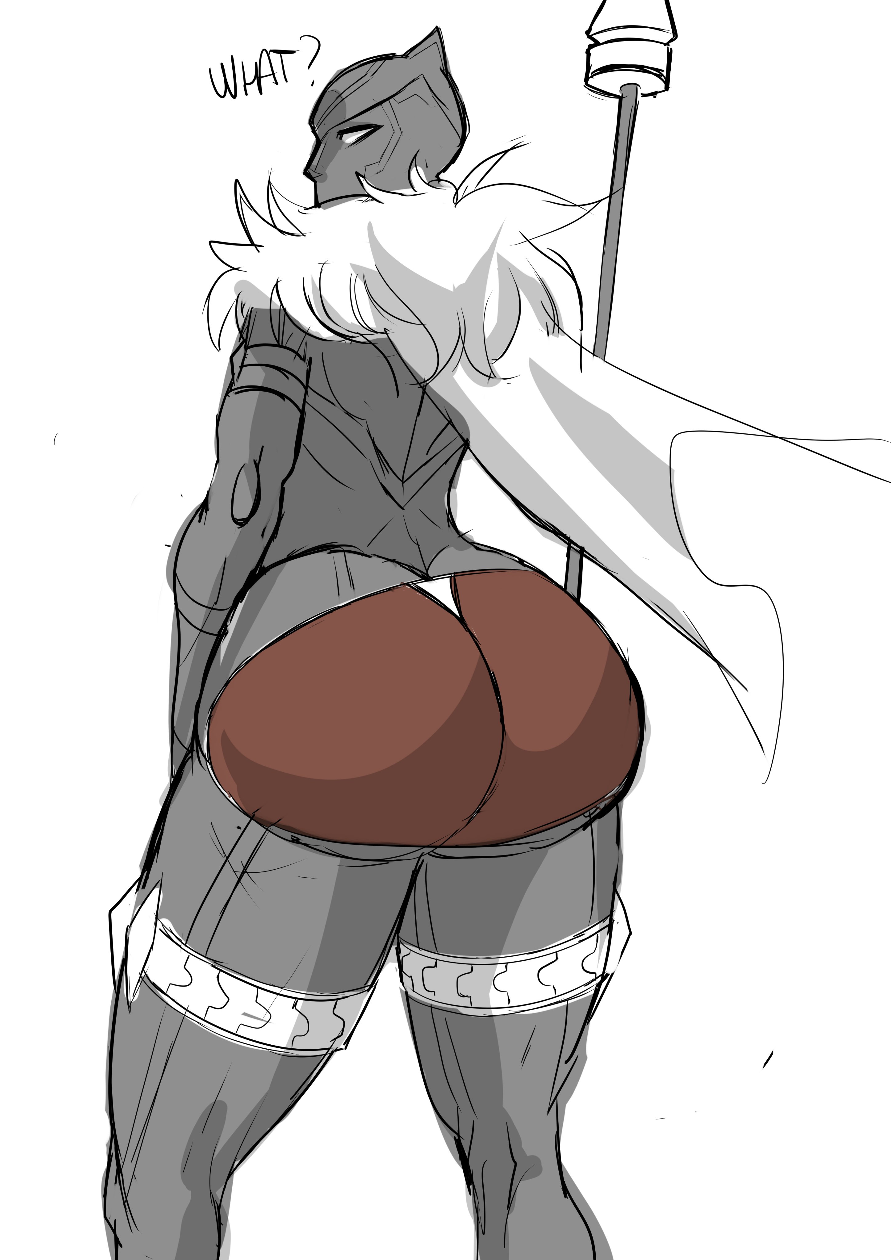 1girls, ass, black panther, black panther (marvel), black panther (shuri), butt, dark skin, dark-skinned female, female, female only, from behind, marvel, marvel comics, marvel tokon: fighting souls, shuri (marvel tokon), shuri (marvel), sketch, solo, solo female, torn bodysuit, venomarts00