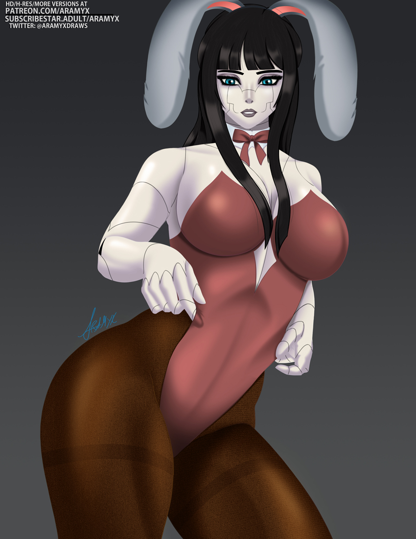 aramyx big_breasts breasts bunny_ears bunnysuit cleavage female female_focus female_only leotard oc original original_character pantyhose sitala_(unschelljumpe) skintight thick thick_ass thick_thighs thighs tight_clothing tight_fit wide_hips ych ych_(character) ych_result