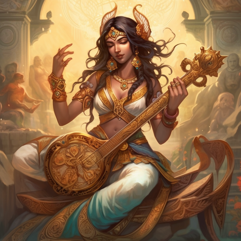 ai_generated goddess indian saraswati tagme