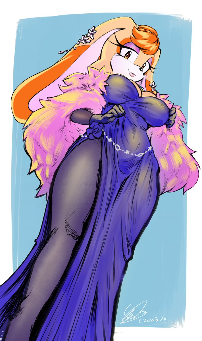 female, fsonic3 artist, furry, gloves, milf, rabbit, rabbit ears, rabbit girl, rabbit humanoid, rabbit tail, sonic (series), vanilla the rabbit
