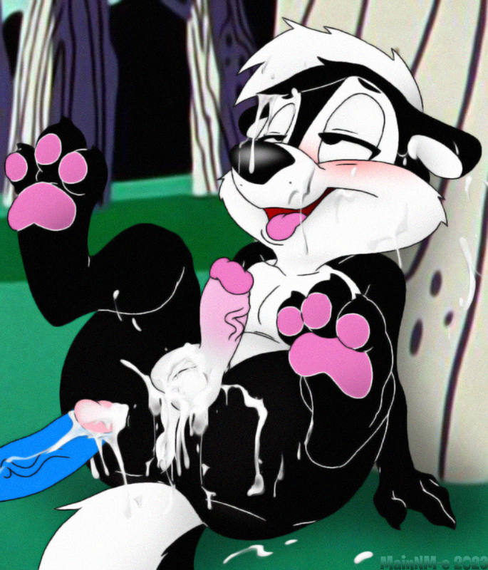 2boys anal balls blush cartoon_network cock cum dick dicks_out furry gay looney_tunes mainnm-e male penis pepe_le_pew pleasure_face pleasured skunk tired