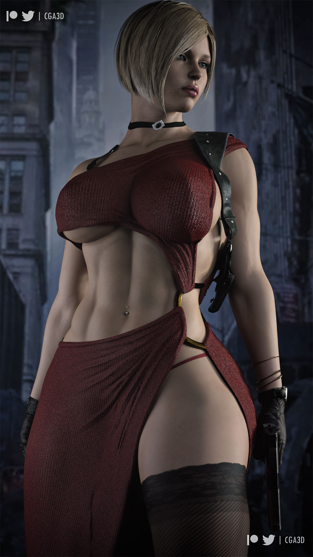 1girls, 3d, abs, ada wong (cosplay), ass, belly button piercing, big ass, big breasts, blonde hair, bracelets, breasts, bubble butt, capcom, cassie cage, cga3d, choker, clothed, clothed female, clothes, clothing, cosplay, curvaceous, curvy female, curvy figure, dress, erotichris, female, female only, fusion, fusion character, huge breasts, mortal kombat, mortal kombat 11, navel piercing, netherrealm studios, pierced belly button, pierced navel, resident evil, resident evil 4, resident evil 4 remake, short hair, solo, thick ass, thick thighs, tight clothing, toned, toned legs, voluptuous, voluptuous female, wide hips