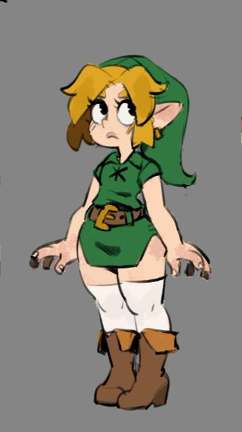 femboy hylian link nintendo the_legend_of_zelda young_link