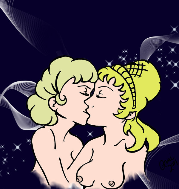 blonde_hair breasts christine_chapel closed_eyes female human janice_rand kissing multiple_girls nude star_trek star_trek_the_original_series tagme yuri