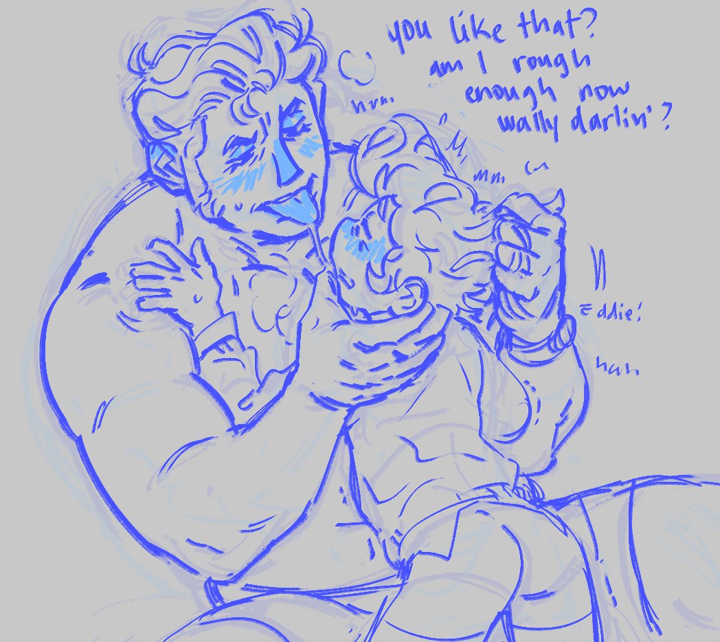 eddie dear (welcome home), making out, male, male only, male/male, saliva, size difference, wally darling (welcome home), welcome home (puppet show), yaoi
