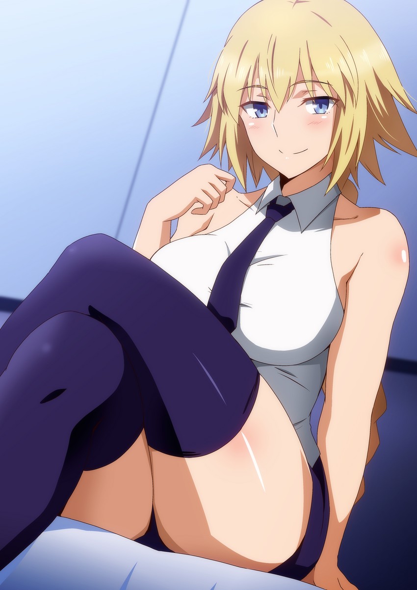 1girls, blonde hair, fate (series), fate/grand order, female, hara (harayutaka), jeanne d'arc (fate), tagme, uniform