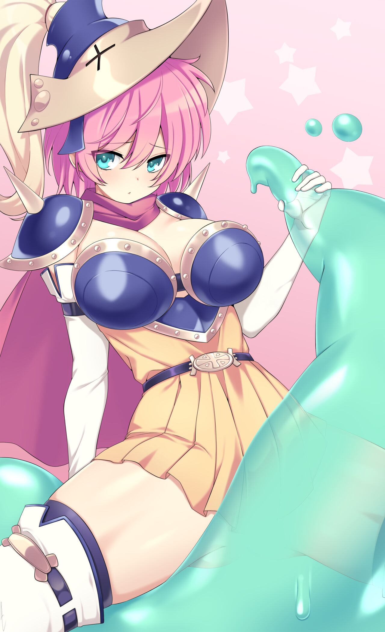 female fully_clothed genkai_tokki_moero_chronicle lindaroze slime slime_(genkai_tokki_moero_chronicle) solo