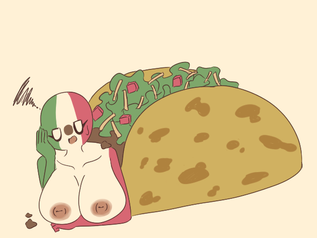 1girls big_breasts breasts cocomooooochi countryhumans countryhumans_girl mexican_female mexico mexico_(countryhumans) repost solo solo_female solo_focus taco