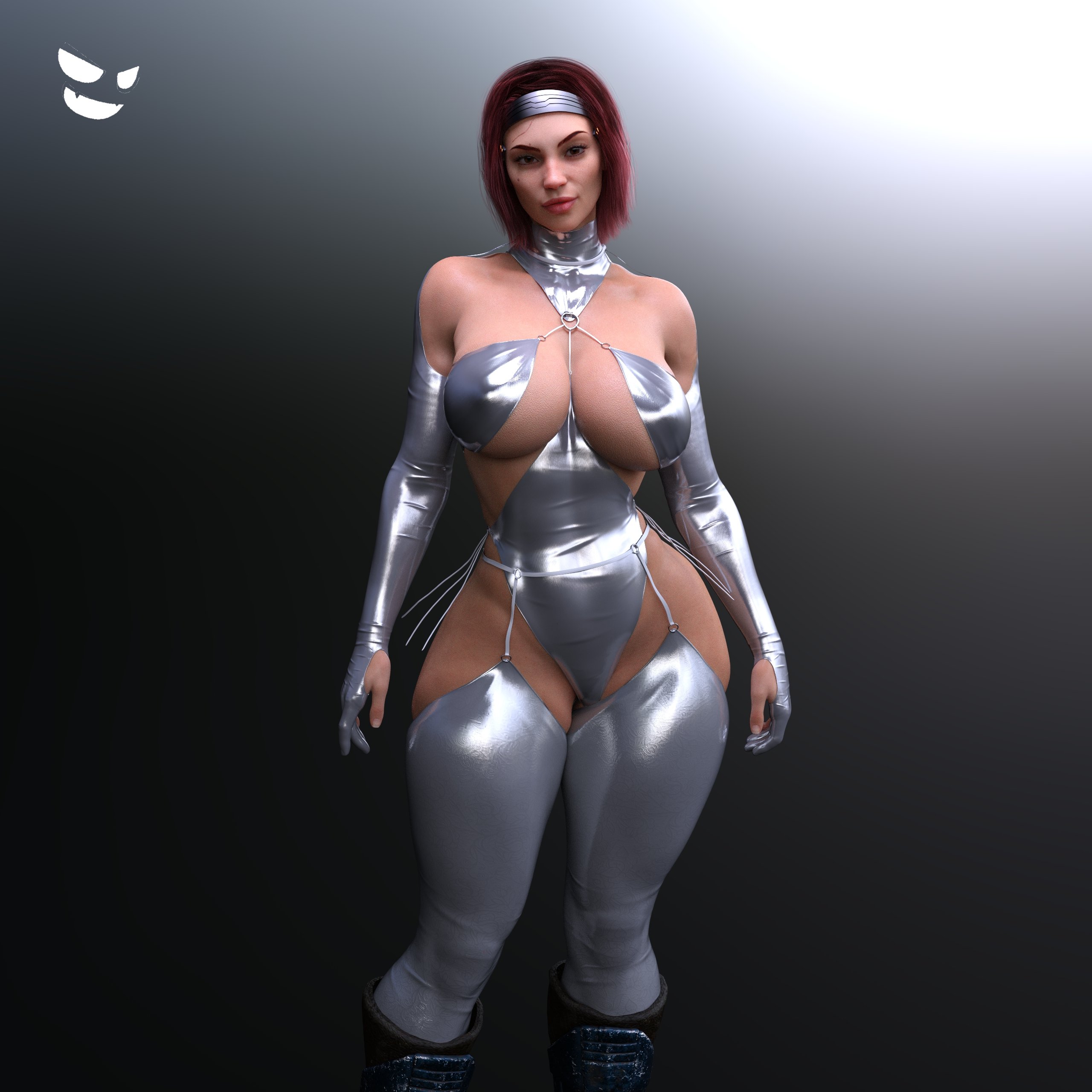 1girls, 3d, 3d (artwork), absurd res, alternate costume, ass, big ass, bo-katan kryze, breasts, clothed, clothing, female, female only, gm studios, hi res, highres, mandalorian, red hair, shiny clothes, star wars, thick, thick thighs, thighs
