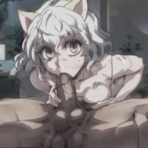 1girls 69 69_position ai_generated animal_ears blowjob breasts cat_ears cat_girl cat_tail chimera_ant cute female humanoid hunter_x_hunter licking_pussy looking_at_viewer neferpitou oral oral_sex pale-skinned_female pale_skin sex short_hair shounen_jump skinny teenager villainess white_hair yellow_eyes