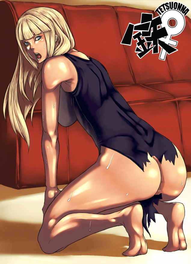 1girls bangs blunt_bangs emilie_de_rochefort female legs school_swimsuit solo swimsuit tagme tekken tetsuonna thighs