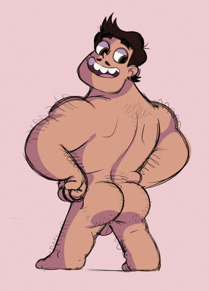 1boy aizenhower ass balls body_hair brown_eyes brown_hair dad daddy dilf facial_hair father hairy hairy_male looking_behind male male_focus male_only mexican mexican_male moustache muscles muscular muscular_male pink_background rafael_diaz showing_ass smile solo solo_male standing star_vs_the_forces_of_evil thick