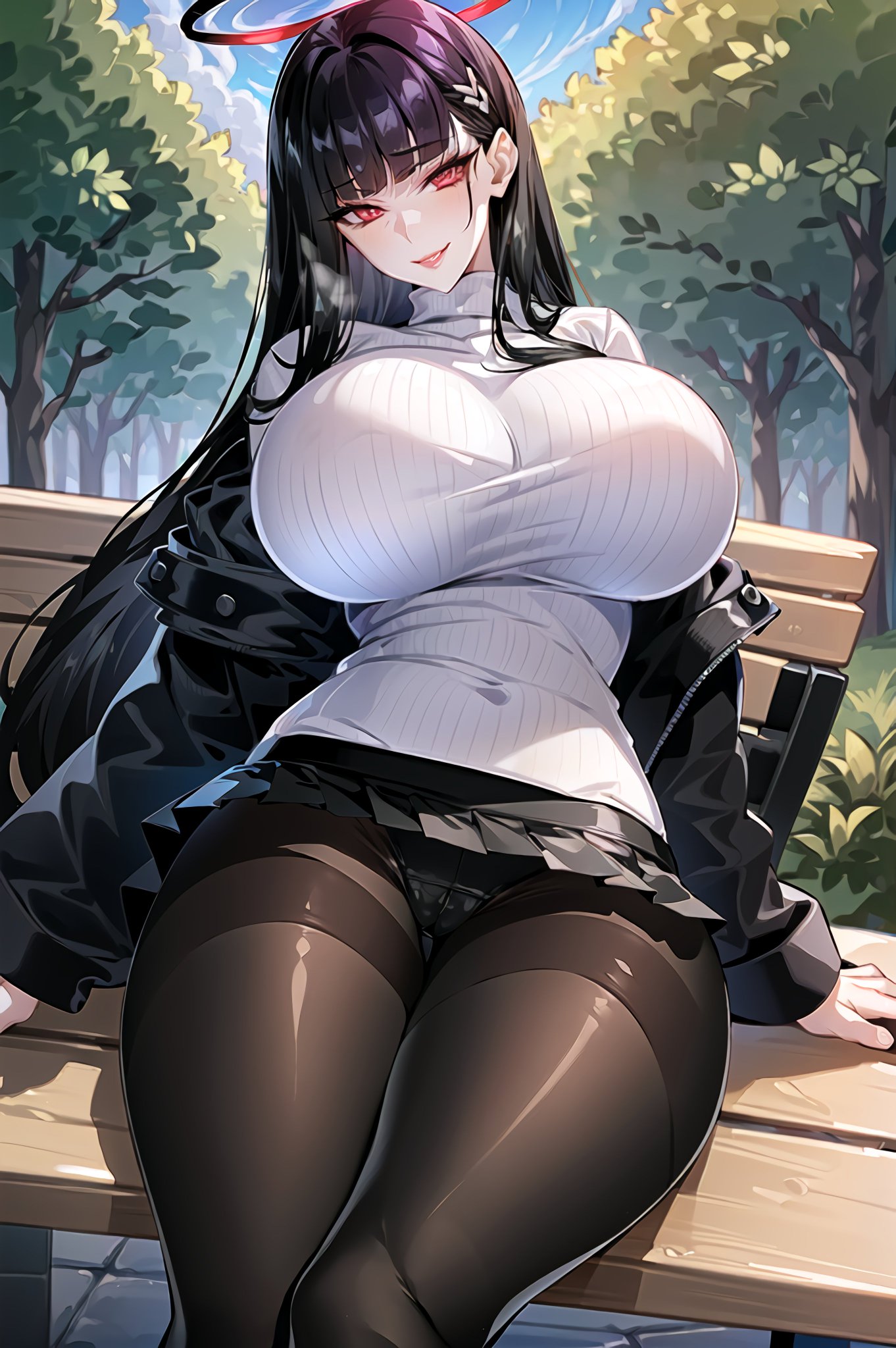 1girls, ai generated, blue archive, breasts, curvaceous, curvy body, curvy female, curvy figure, female, female focus, female only, huge breasts, millennium science school student, office lady, rio (blue archive), seminar (blue archive), solo female, solo focus, stable diffusion, voluptuous, voluptuous female