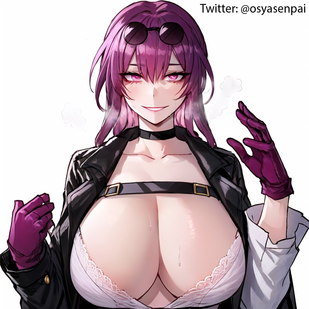 1girls, ai generated, big breasts, breasts, cleavage, female, female only, honkai (series), honkai: star rail, kafka (honkai: star rail), long hair, looking back, mihoyo, osyasenpai, purple eyes, purple hair, solo, solo female, stable diffusion