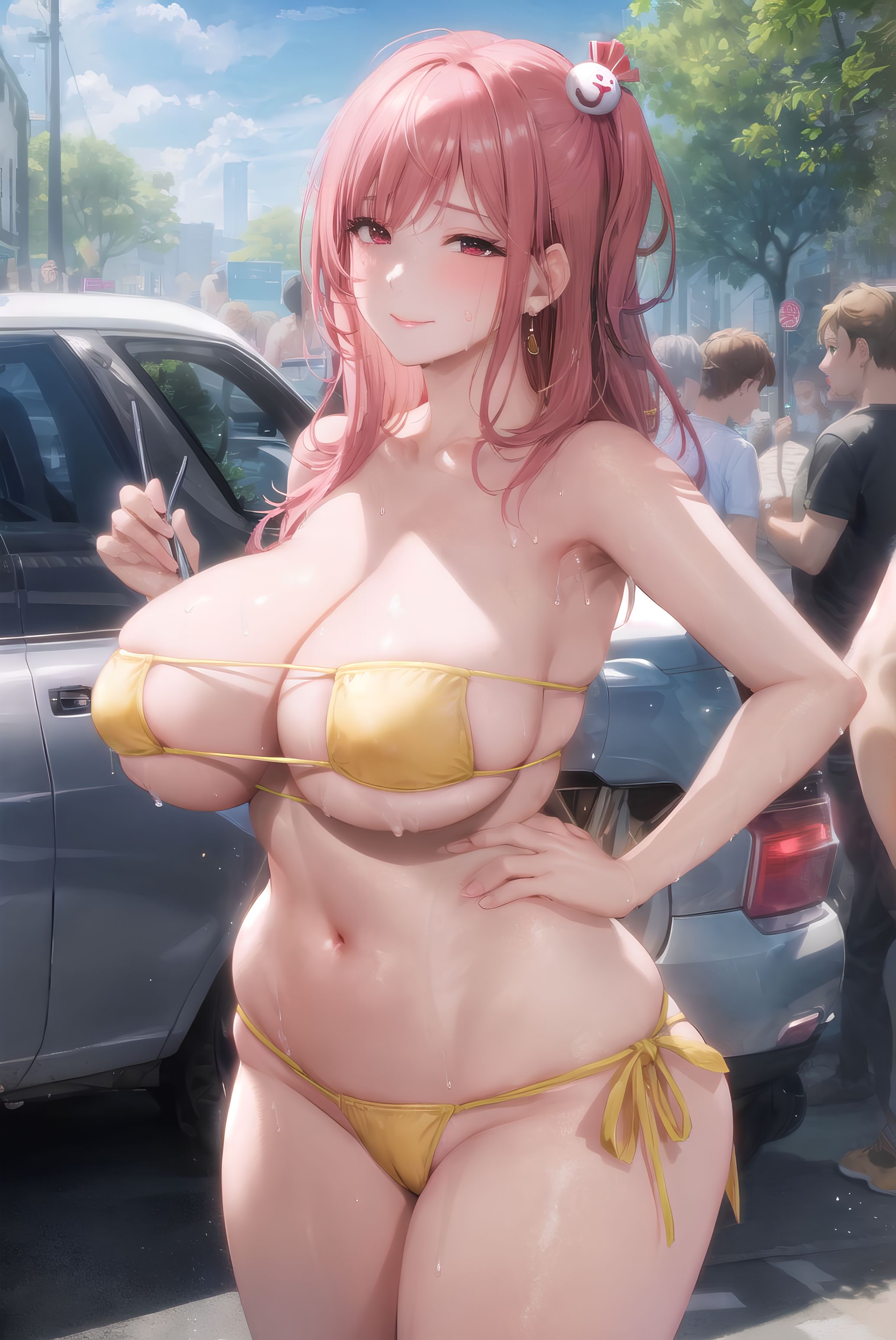 1girls, ai generated, big breasts, breasts, curvaceous, curvy body, curvy female, dead or alive, female, female focus, honoka (doa), huge breasts, pink hair, solo focus, stable diffusion, voluptuous, voluptuous female