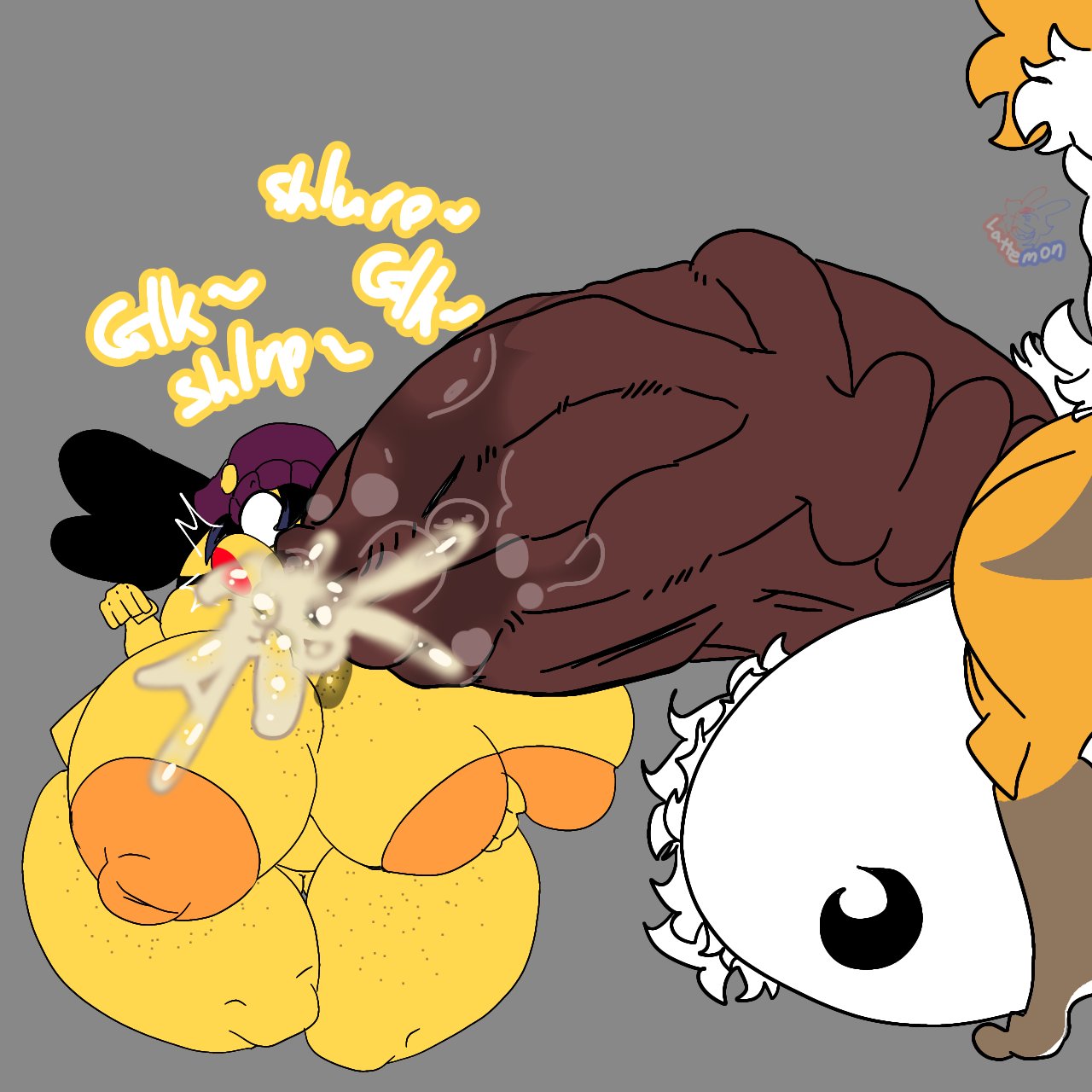 1boy 1girls abby_(lattemon) anthro balls big_ass big_balls big_breasts big_penis breasts bubble_butt cum female huge_ass huge_balls huge_breasts huge_cock hyper_penis lattemon lattemon_(character) male male/female oral oral_sex penis pikachu pokémon_(species) pokemon pokemon_(species) raichu sex tagme thick_thighs wide_hips