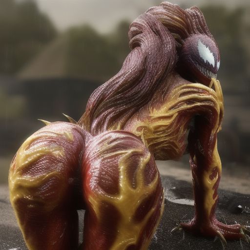 1girls ai_generated all_fours ass ass_focus bent_over dat_ass looking_at_viewer looking_back marvel marvel_comics mary_jane_watson monster monster_girl scream_(spider-man) spider-man_(series) spider-man_2_(ps5) symbiote tagme