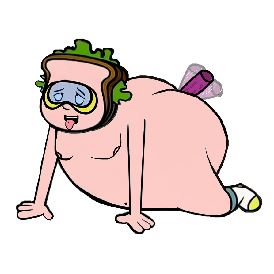 2024 ahegao ass ass_up big_ass big_butt cartoony chubby chubby_male chuck_the_evil_sandwich_making_guy color colored digital_drawing_(artwork) digital_media_(artwork) dildo dildo_in_ass food_humanoid gay goggles green_hair male male_only moobs naked nude nude_male pleasure_face socks socks_only tongue_out transparent_background vibrating_dildo vibrator wordgirl