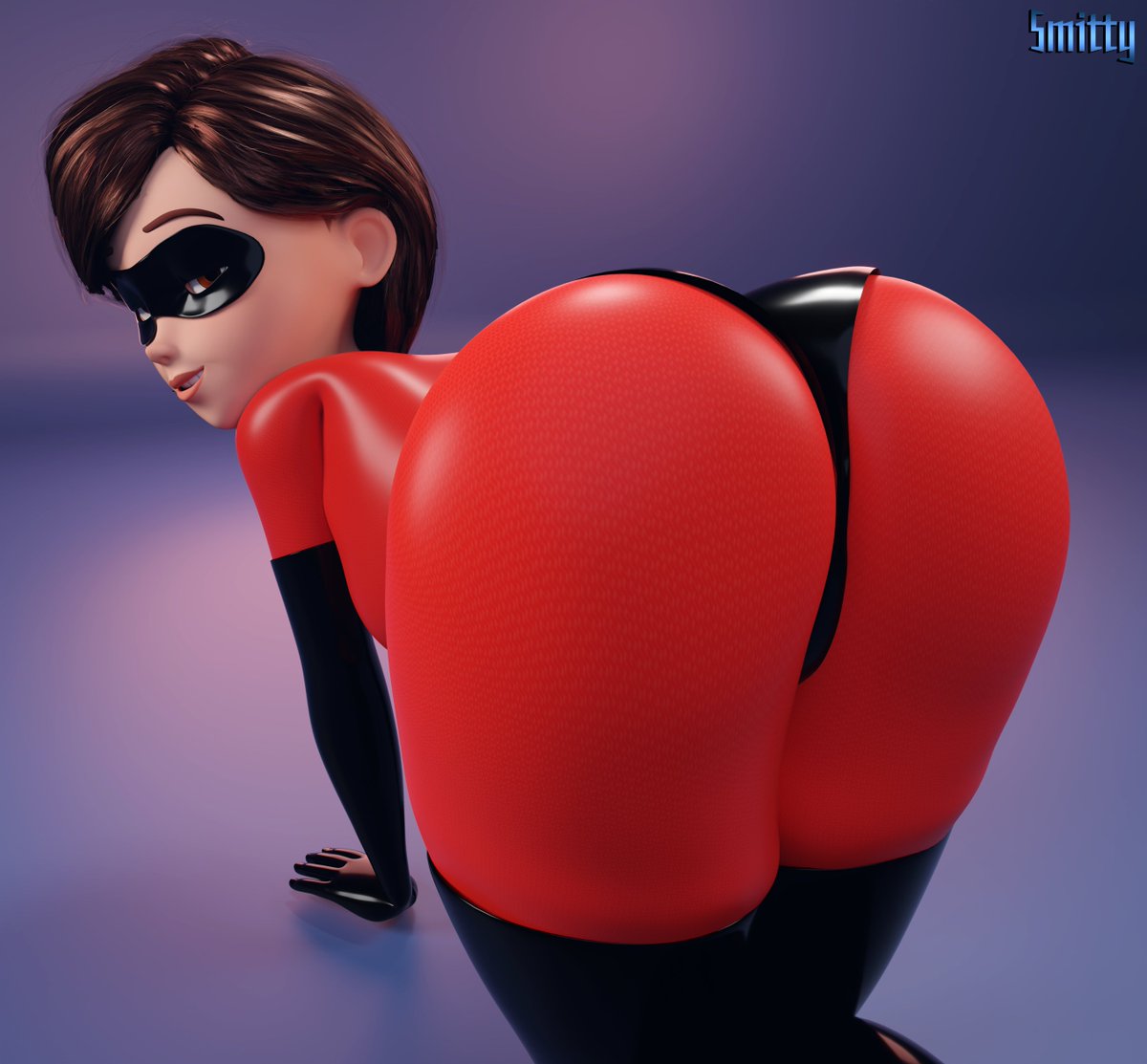 1girls, 3d, 3d (artwork), ass, big ass, big breasts, blender (software), bottom heavy, breasts, brown hair, bubble ass, bubble butt, busty, digital media (artwork), disney, elastigirl, eyebrows, eyelashes, eyes, fat ass, female, female only, hair, helen parr, hero, heroine, hips, hourglass figure, huge ass, huge breasts, human, large ass, large breasts, latex, legs, light skin, light-skinned female, lips, mature female, milf, mother, pixar, short hair, smitty34, smooth skin, superhero, superheroine, the incredibles, the incredibles 2, thick, thick hips, thick legs, thick thighs, thighs, top heavy, upper body, voluptuous, waist, wide hips