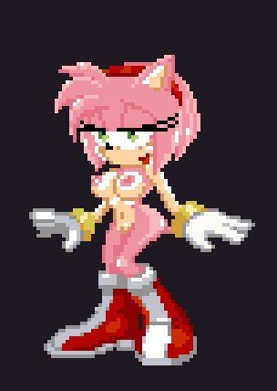 amy rose, female, green eyes, naked, project x love potion disaster, solo, sonic (series), sonic the hedgehog (series)