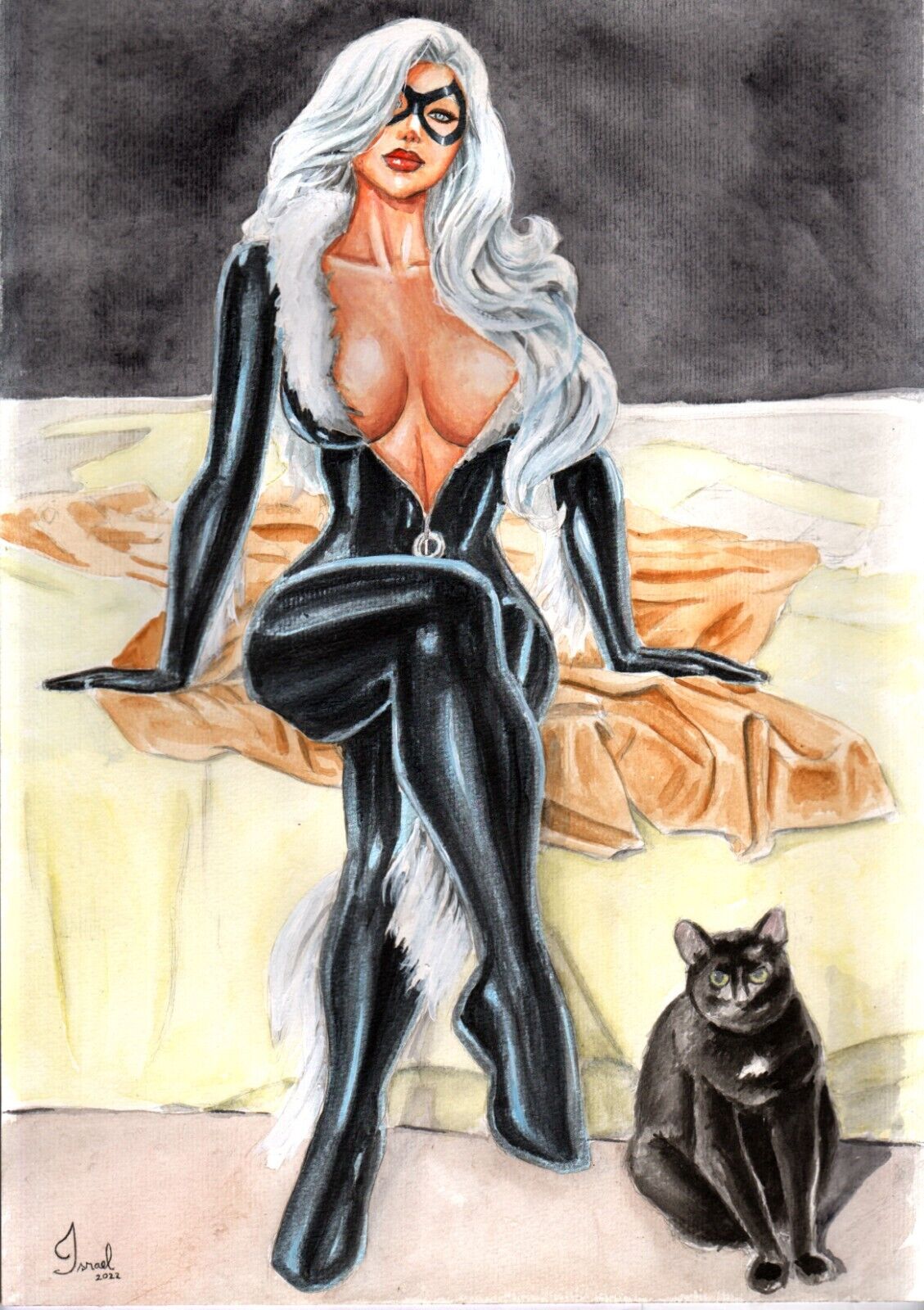 1girls 2023 big_breasts black_cat_(marvel) breasts cat cleavage curvy_body curvy_female curvy_figure ed_benes_studio felicia_hardy female female_only hi_res high_resolution huge_breasts israel_(artist) large_breasts latex_suit looking_at_viewer marvel marvel_comics skin_tight spider-man_(series) voluptuous_female