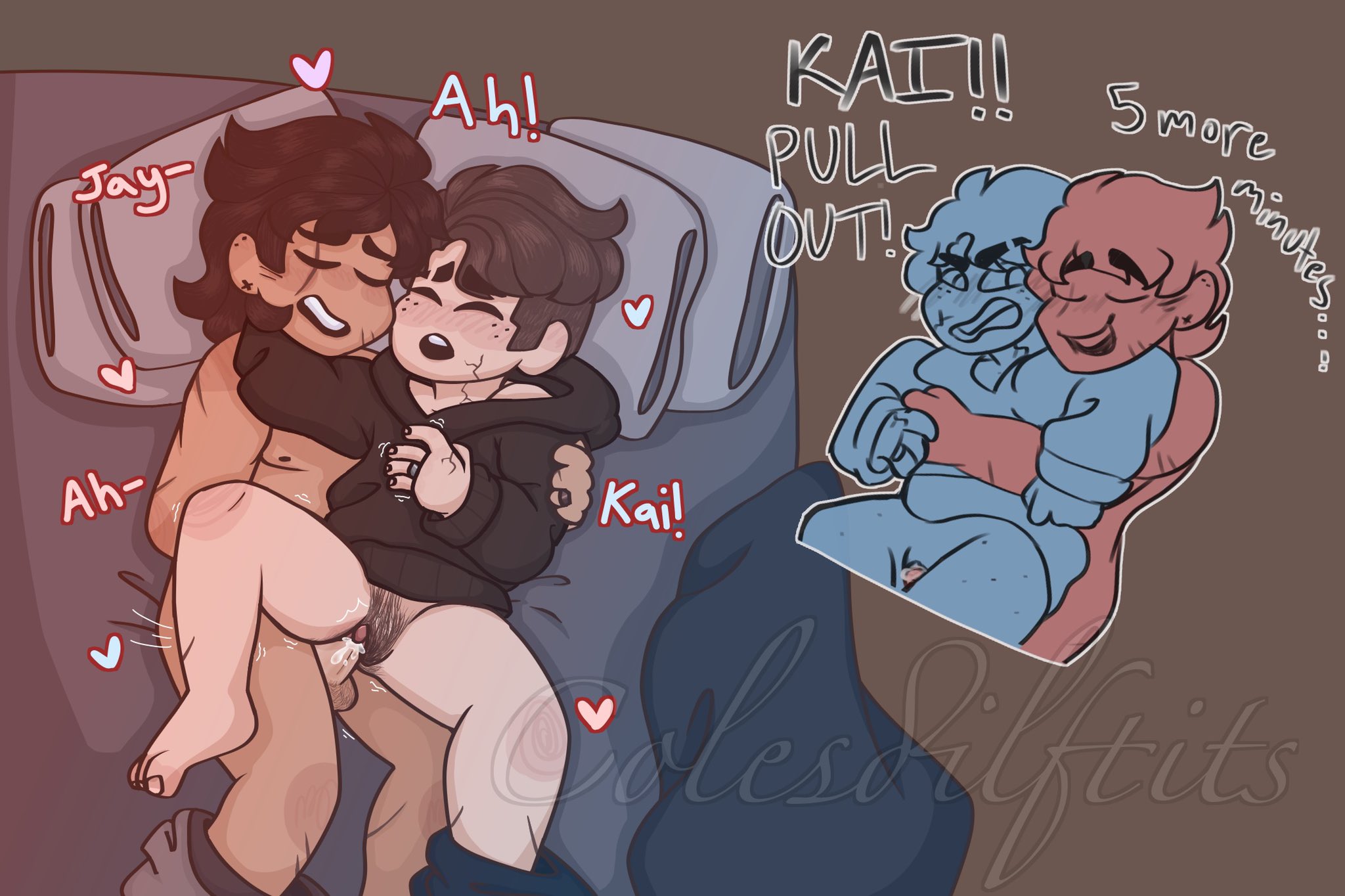 1boy, 1cuntboy, colesdilftits, cuntboy, gay, intersex, jay (ninjago), kai (ninjago), lego, male, ninjago