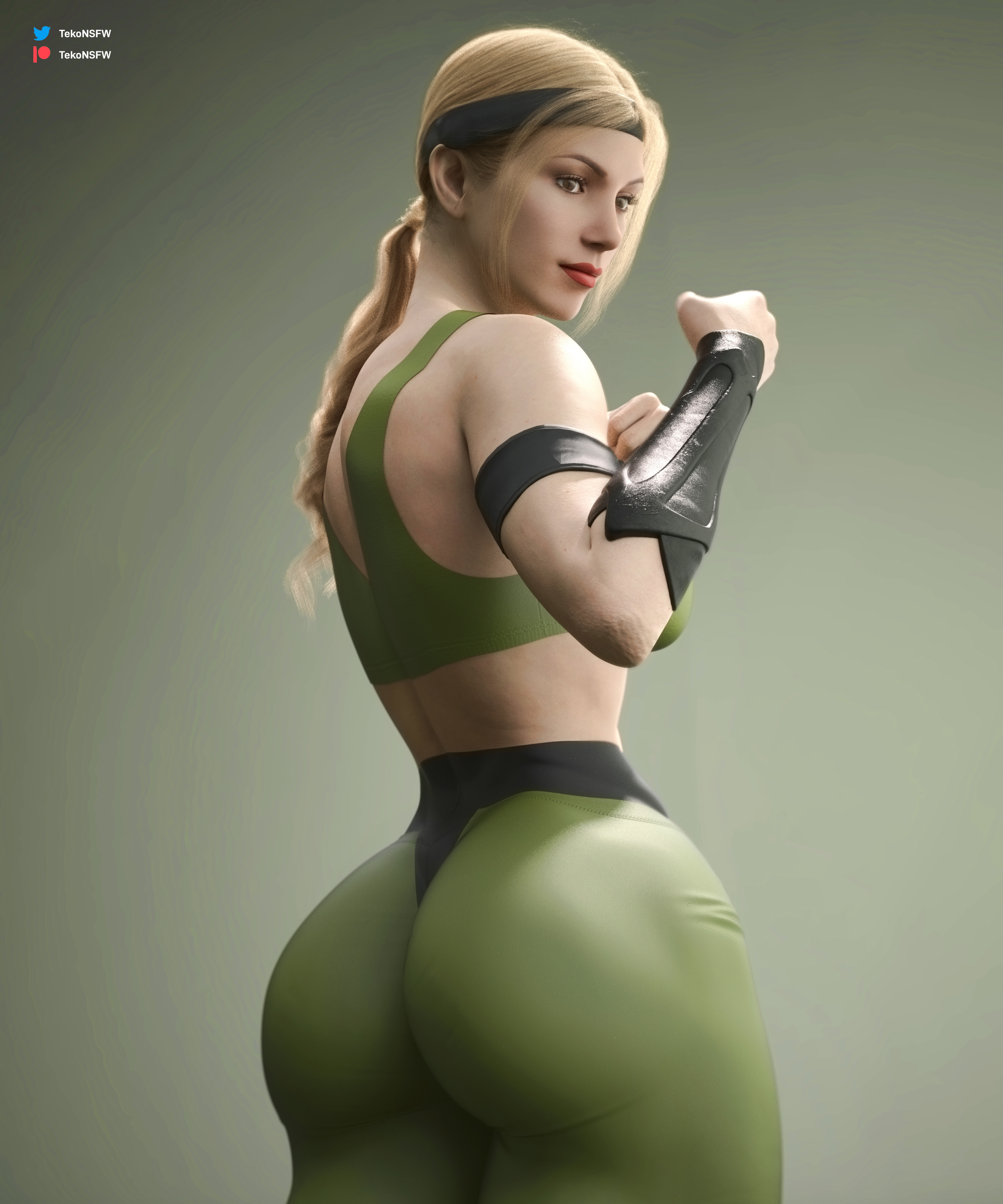 1girls, 3d, ass, big ass, female, female only, fully clothed, mortal kombat, mortal kombat (2011), mortal kombat 11, solo, sonya blade, tagme, tekonsfw