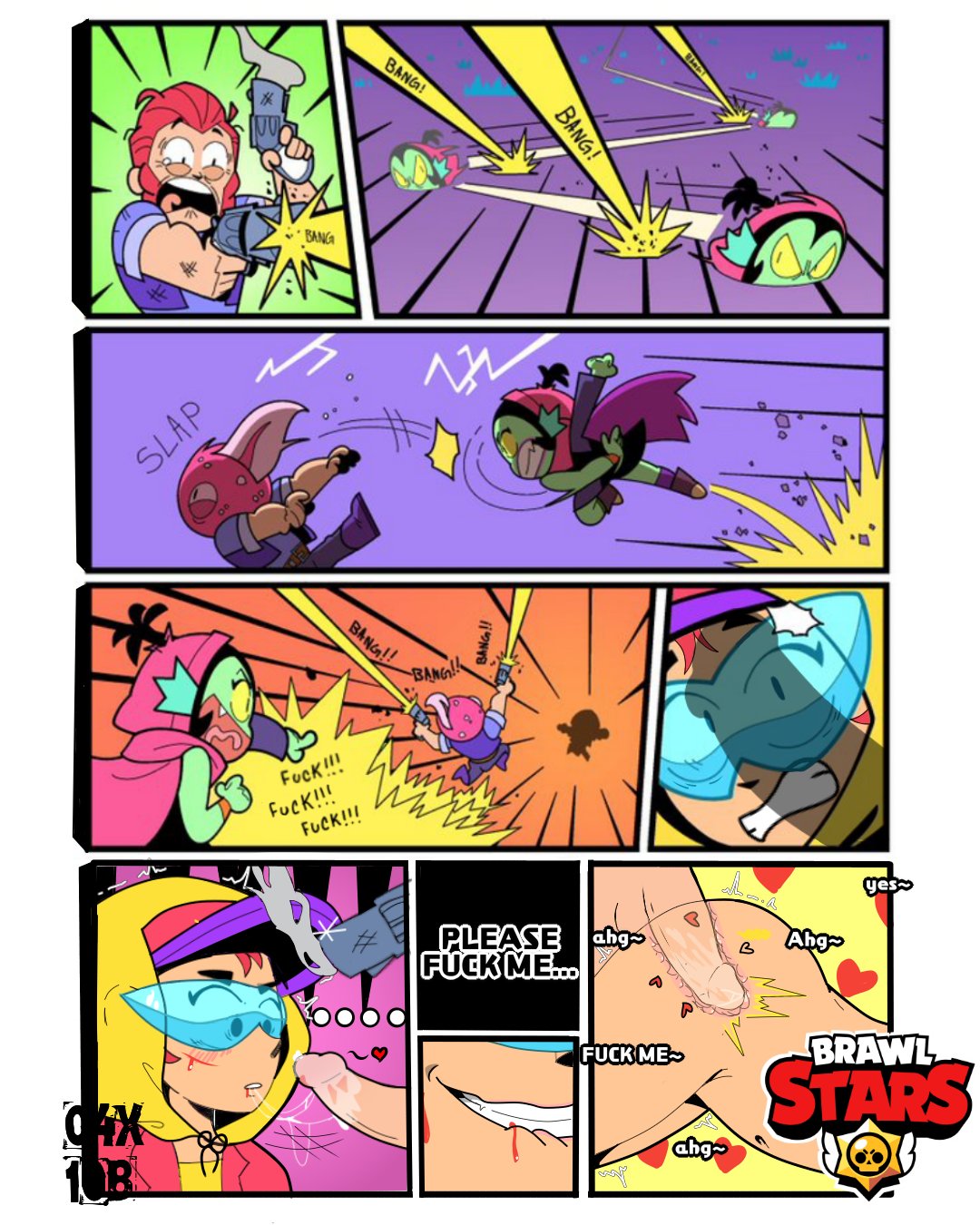 blowjob brawl_stars clenched_teeth colt_(brawl_stars) comic comic_panel dialogue erect_penis erection female human implied_sex male male/female male_penetrating_female max_(brawl_stars) mind_control preview streetwear_max tagme willow_(brawl_stars)