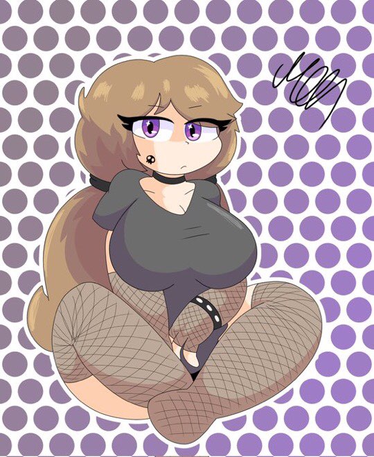 breasts brown_hair long_hair long_shirt may_(moonlightdrawinguwu) moonlightdrawinguwu socks tagme