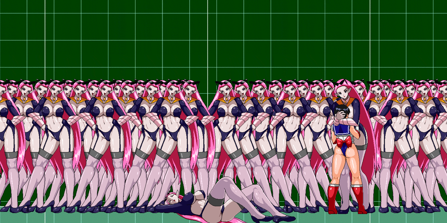 78_(tky8) bishoujo_senshi_sailor_moon clones clothing crossdressing crossdressing_male female femboy girly male medium_breasts otoko_no_ko procyon_(78) sailor_ojou smooth_skin stockings