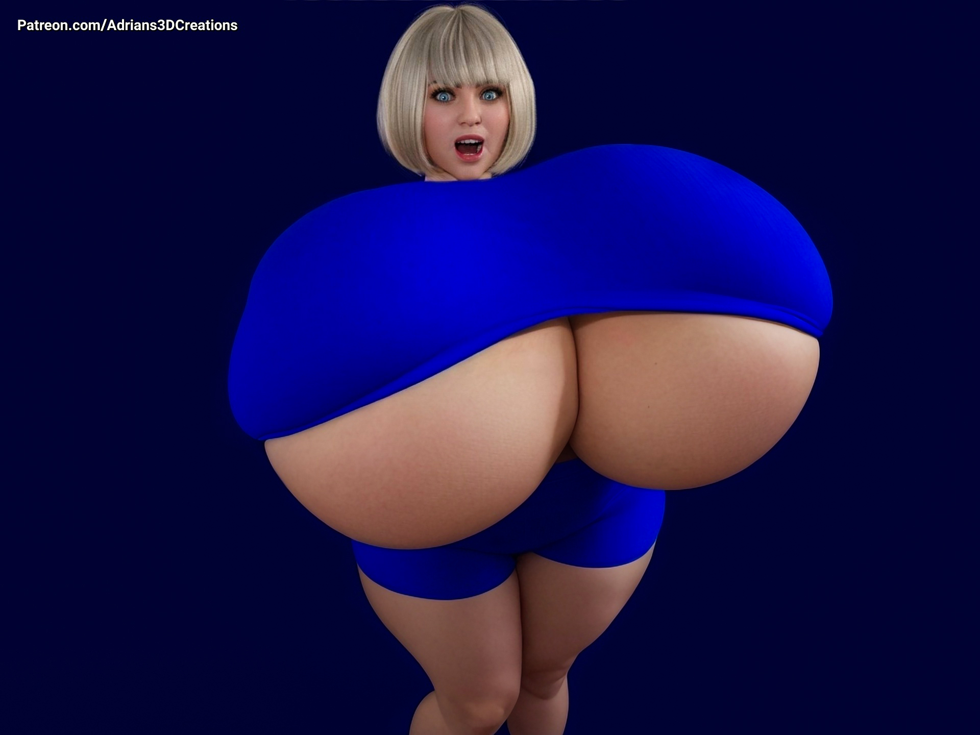 1girls, 3d, adrians3dstuff, big breasts, breast expansion, breast growth, breast growth (enlargement), breasts, charlie and the chocolate factory, female, huge breasts, hyper breasts, nipple piercing, nipples, piercing, showing, underboob, violet beauregarde