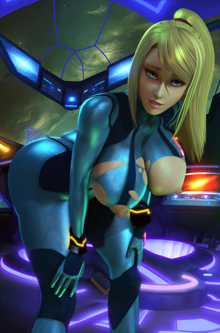 1girls 3d alluring artist_request ass banskinator big_ass big_breasts blonde_hair blue_eyes female_only light-skinned_female long_hair looking_at_viewer metroid nipples pale-skinned_female samus_aran skin_tight solo tagme urbanator zero_suit zero_suit_samus