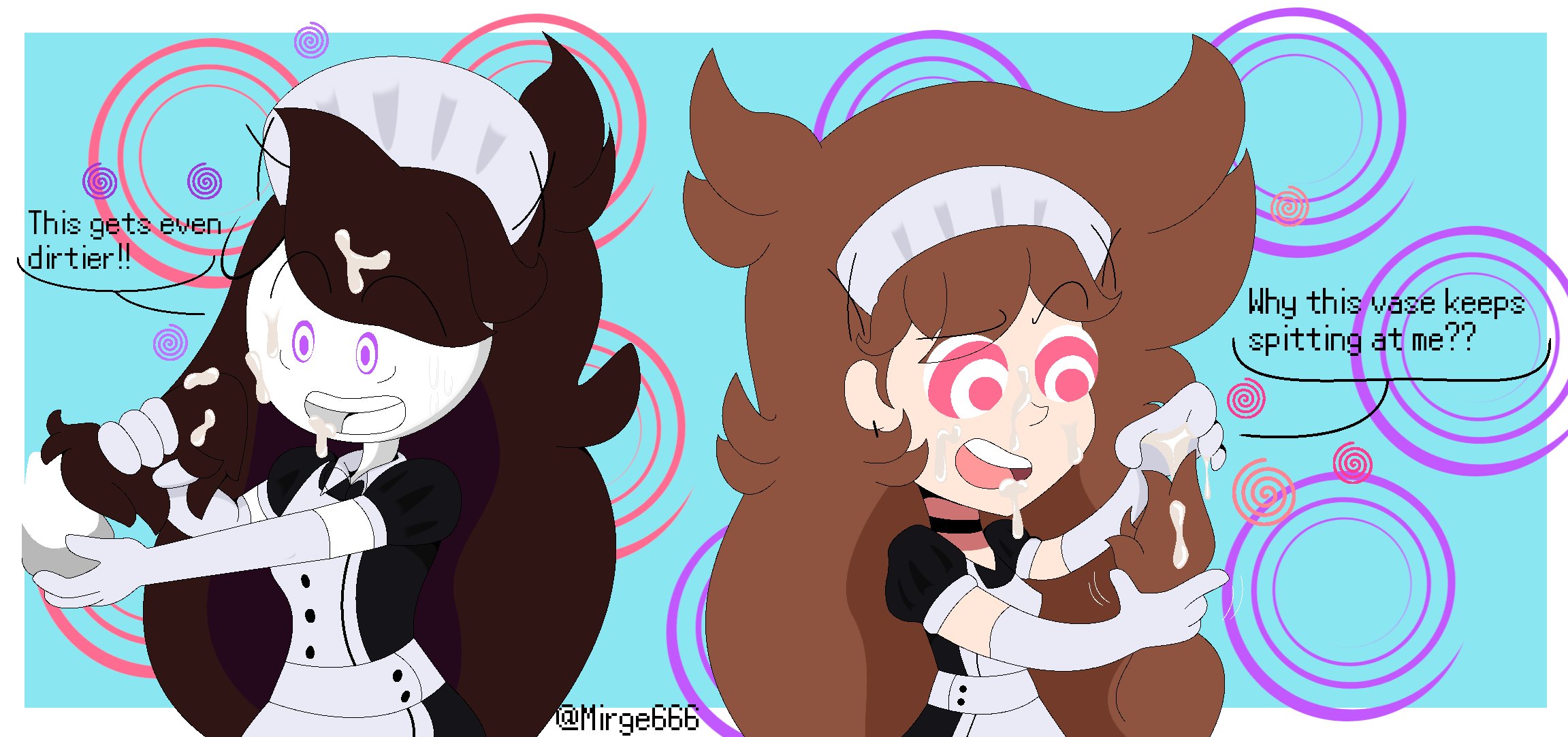 balls, balls fondling, cum in hair, cum on face, disembodied penis, female, hair fetish, hairjob, hypnosis, jaiden, jaiden animations, jaiden dittfach, maid, maid headdress, maid uniform, male, mind control, mindfuck, mirge666, penis, shannon gurr, shgurr, youtube, youtuber