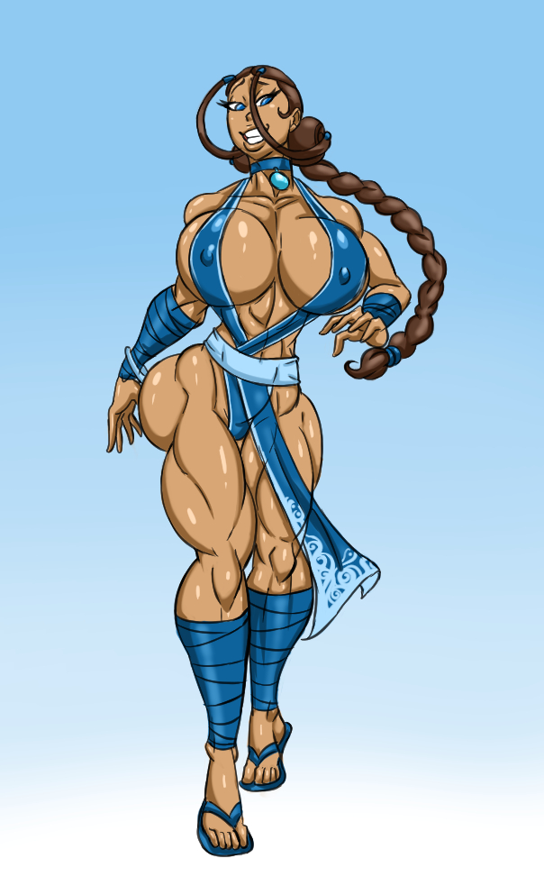 1girls 2023 alternate_breast_size alternative alternative_body_build avatar_the_last_airbender big_ass big_breasts bimbo blue_eyes brown_hair dark-skinned_female dark_skin erect_nipples hourglass_figure katara necklace nipple_bulge original pornography seductive_look seductive_smile sun1sol tagme voluptuous voluptuous_female water_tribe