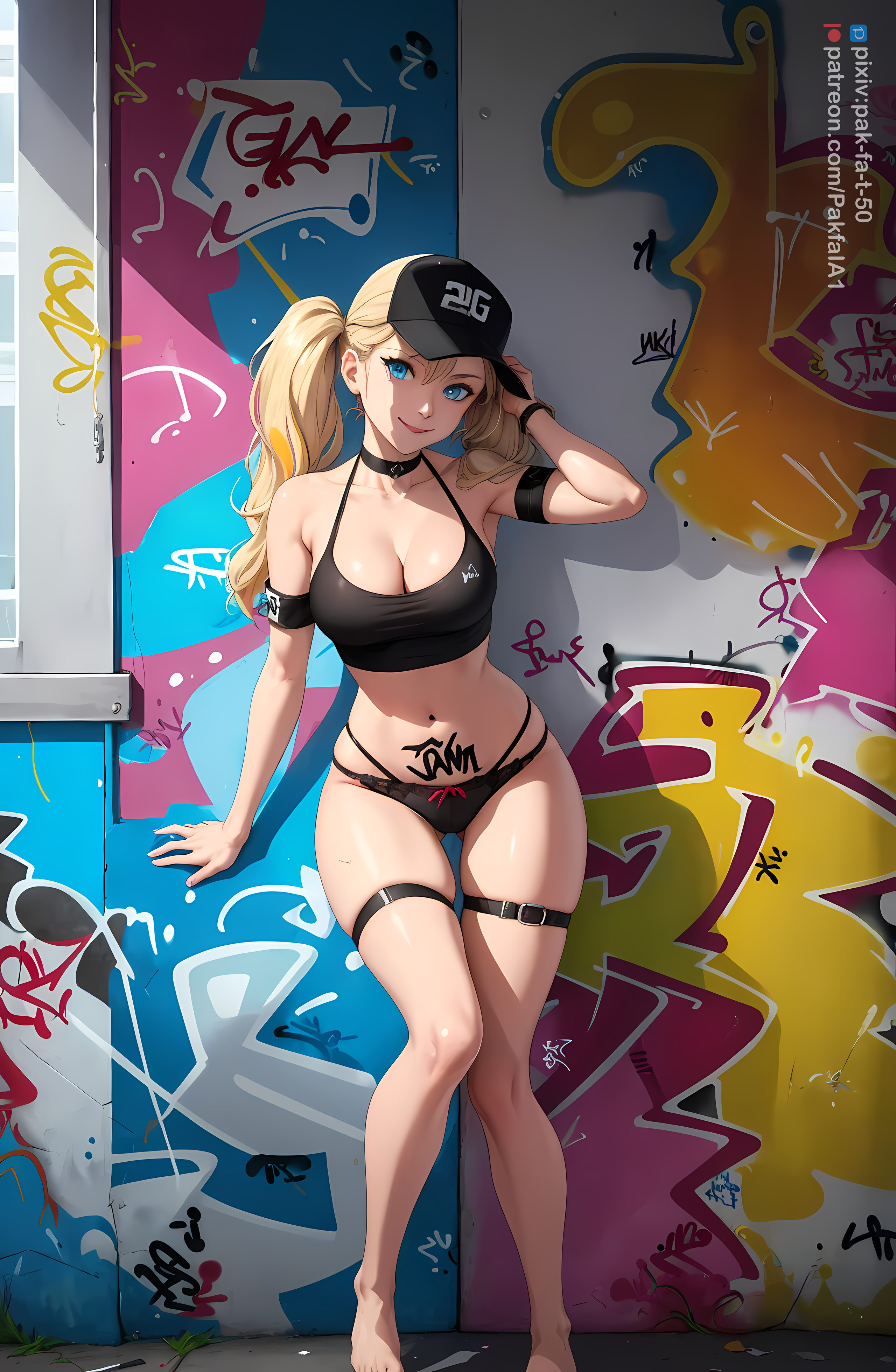 ai generated, alternate costume, ann takamaki, atlus, blonde hair, female, female only, hat, nai diffusion, persona, persona 5, solo, stable diffusion